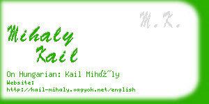 mihaly kail business card